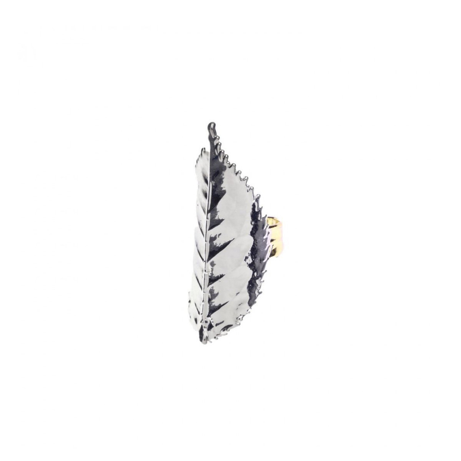 Кольцо с листьями Ester Bijoux Лист Розы RN207GAR- G/S BR