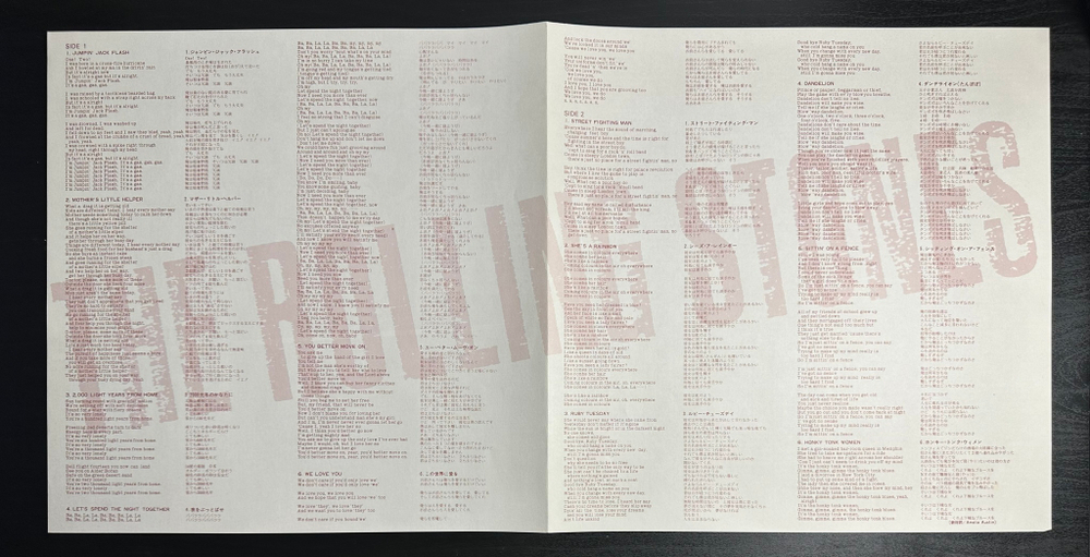 The Rolling Stones - Through The Past, Darkly (Big Hits Vol. 2) Япония 1982г.