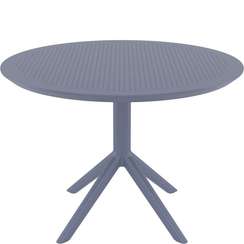 Пластиковый стол Sky Ø105 см, серый