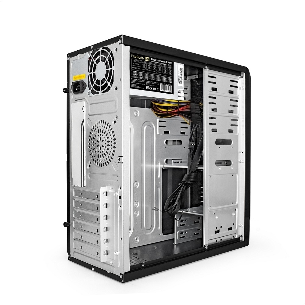 Exegate EX278391RUS Корпус Miditower Exegate CP-603 Black, ATX, , 2*USB+2*USB3.0, Audio