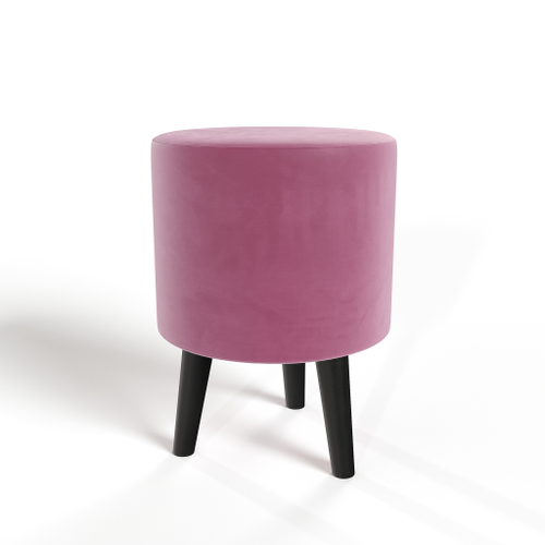 Пуф круглый на трёх высоких ножках Фантазёр Z-10 (Бордовый) в офис, дом, салон красоты, прихожая, гостиная, на кухню, в кафе, в зону ожидания, в коридор, к туалетному столику. Банкетка, подставка.