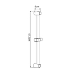 Душевой гарнитур 675мм G8006 GAPPO душ. лейка 5 реж., ХРОМ