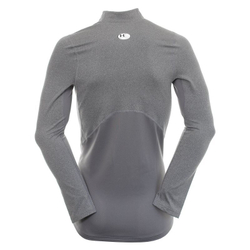 Under Armour Gray Thermal Shirt Mens M Crewneck Coldgear Logo