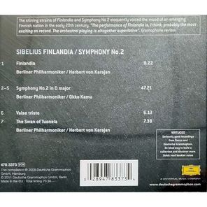Okko Kamu, Berliner Symphoniker, Herbert Von Karajan / Jean Sibelius: Finlandia, Symphony No. 2 (CD)
