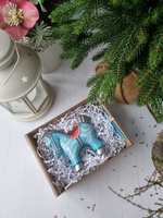 Конь-Огонь ёлочная игрушка из фарфора