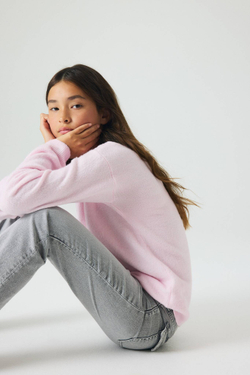 H&M Расклешенные джинсы с заниженной талией, светло-серый