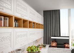 Модульный кухонный гарнитур «Вита» 3000/2050 (белый), ЛДСП/МДФ, ДСВ Мебель