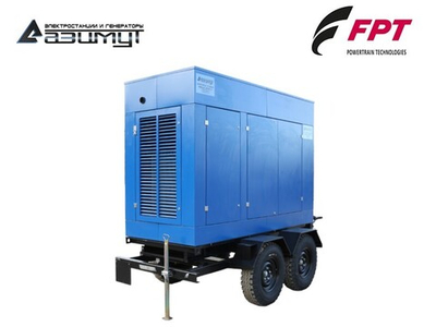 Дизельный генератор Азимут ЭД-120-Т400-1РПМ20 FTP-Iveco на шасси в капоте