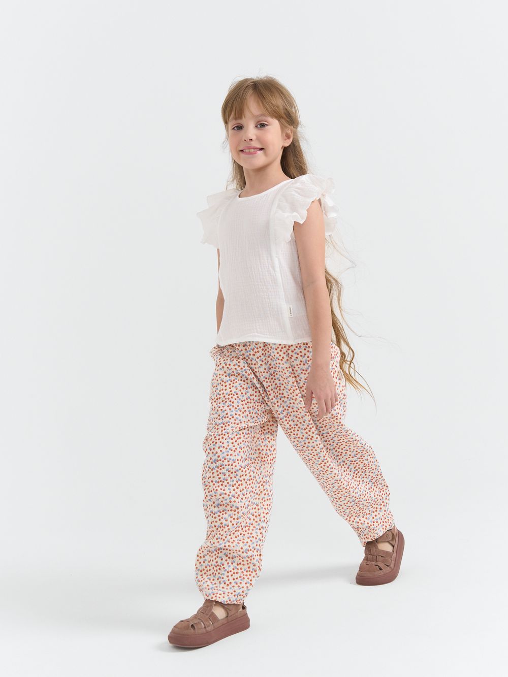 Брюки муслиновые "Ягодки"