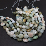 Нефрит Мьянма галтовка бусины 8-12мм