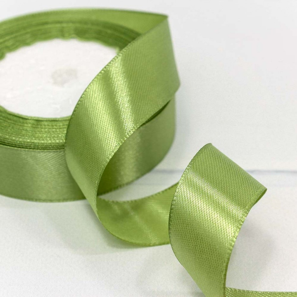 Лента Атласная 2,5см х 28м Сатин (Темно Зеленый)