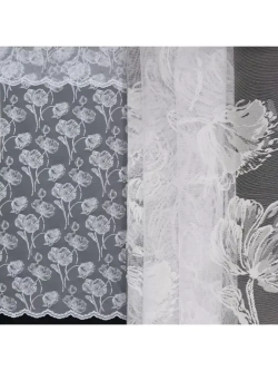 Тюль белая сетка Жаккард 270х200 см