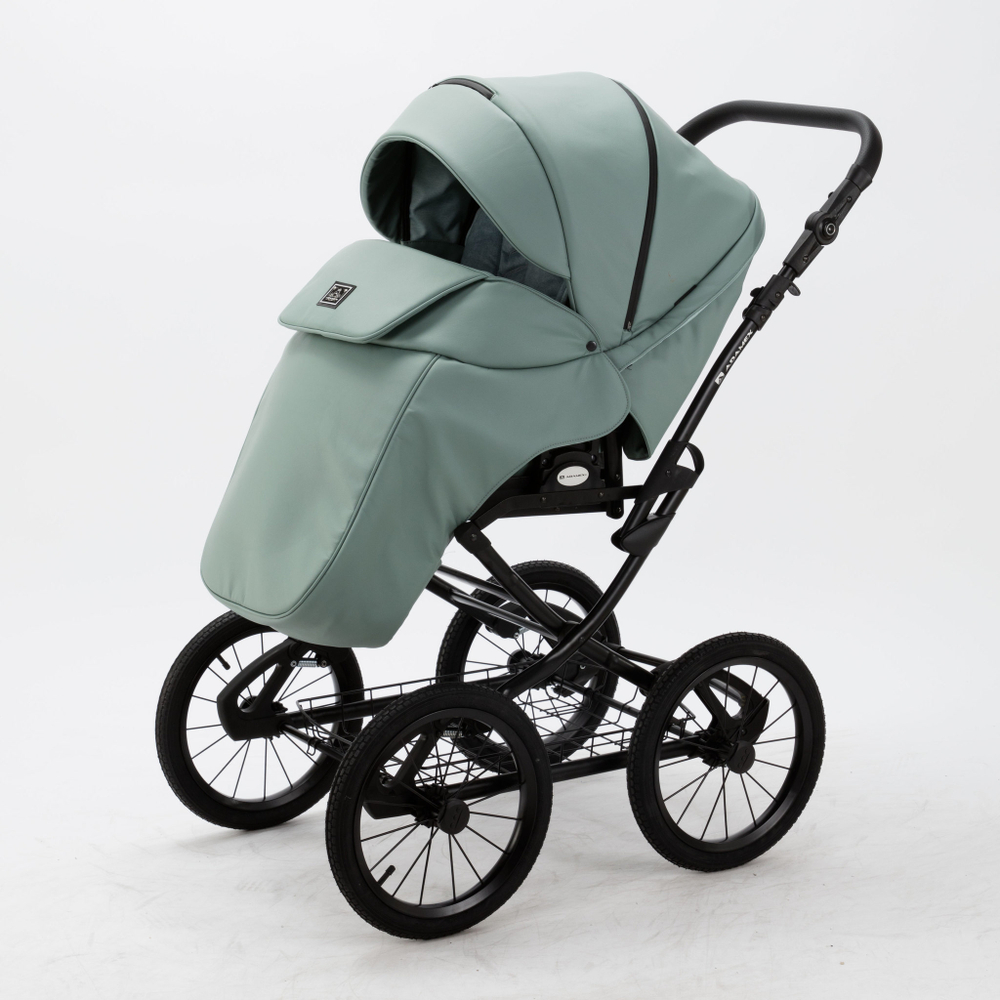 Универсальная детская коляска Adamex Porto Retro Deluxe (100% экокожа) P-SA20 (3в1)