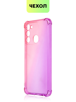 Чехол BROSCORP для Tecno Spark 8C оптом (арт. TCN-S8C-HARD-TPU-PINK-PURPLE)