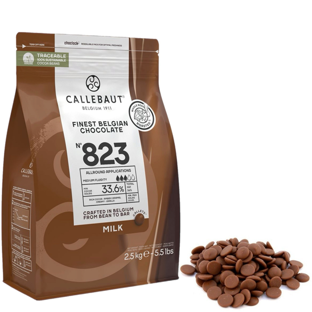 Шоколад молочный 33,6% CALLEBAUT 2.5 кг