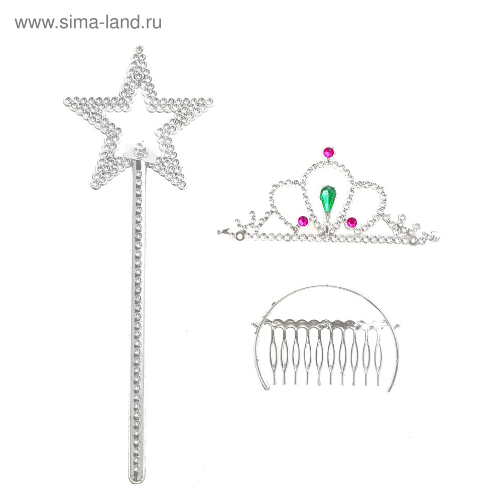 Набор д/дев. "Маленькая принцесса" фартук+диадема+волшебная палочка