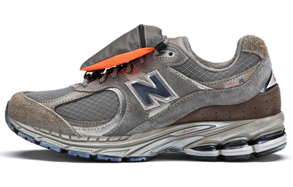 New Balance NB 2002R Pouch classic retro leather non-slip wear-resistant lightweight low-cut casual running shoes for men and women the same style castle gray