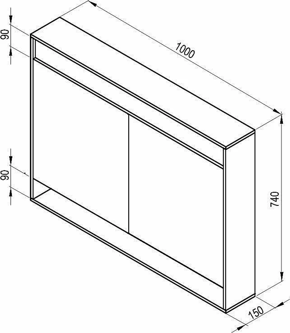 Зеркальный шкаф Ravak STEP X000001421 100 белый