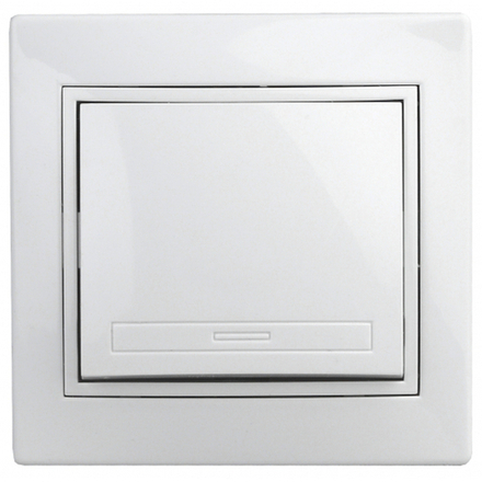 Кнопка Intro Plano 1-109-01 включения 10А-250В, IP20, СУ, Plano, белый