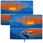 Ежедневник недатированный А5 (138х213 мм), BRAUBERG VISTA, под кожу, гибкий, 136 л., "Sunset at sea", 112041