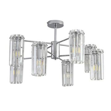 8348/8C CLASSI хром/прозрачный, металл/хрусталь Люстра подвесная E14 8*40W 220V FAVLA