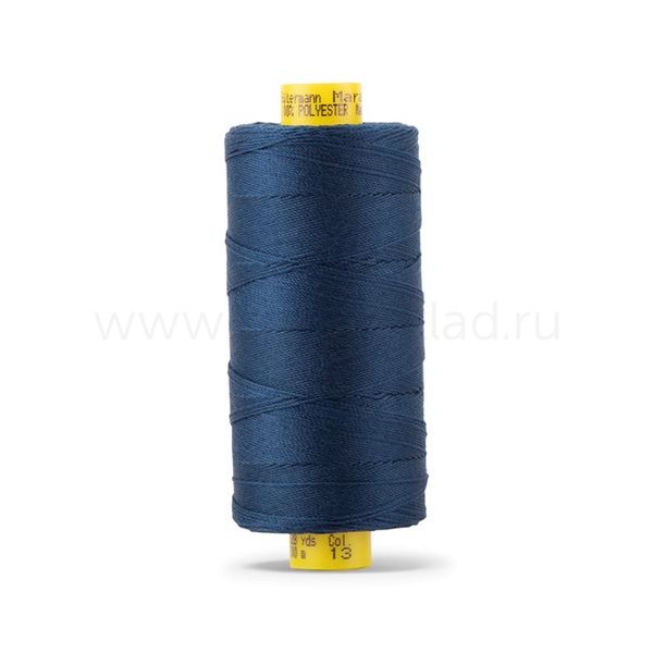 Нитка Gutermann Mara 30 (300 метров), 1 кат., для отстрочки | 013 синий