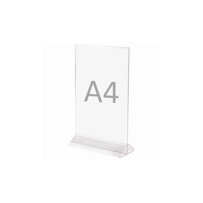 Подставка настольная для рекламных материалов ВЕРТИКАЛЬНАЯ (300х210 мм), формат А4, двусторонняя, STAFF, 291176