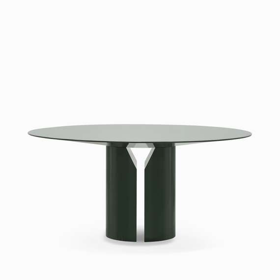 Обеденный стол Olli Ø160 см, зеленый глянец
