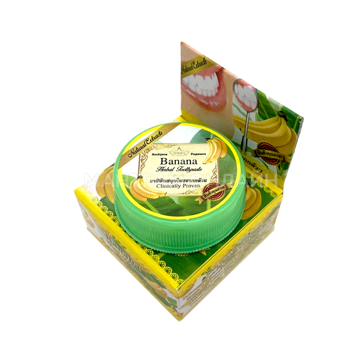 Зубная паста Rochjana Banana Toothpaste Банан (отбеливающая) 30 г