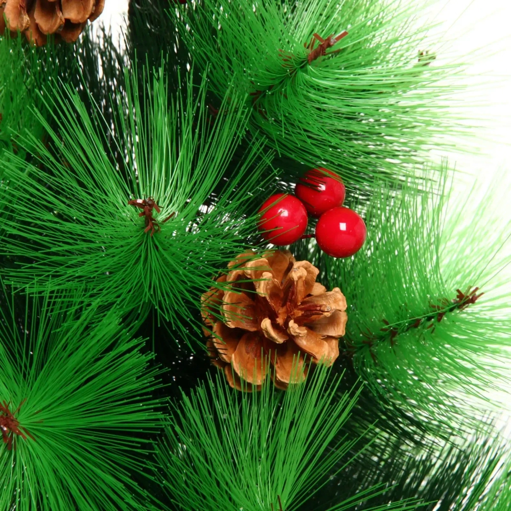 Ёлка «Тайга» 60 см, леска с шишками и ягодами (30 веток)