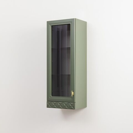 Марион шкаф навесной 16.334 Дымчатый зеленый / Олива шагрень