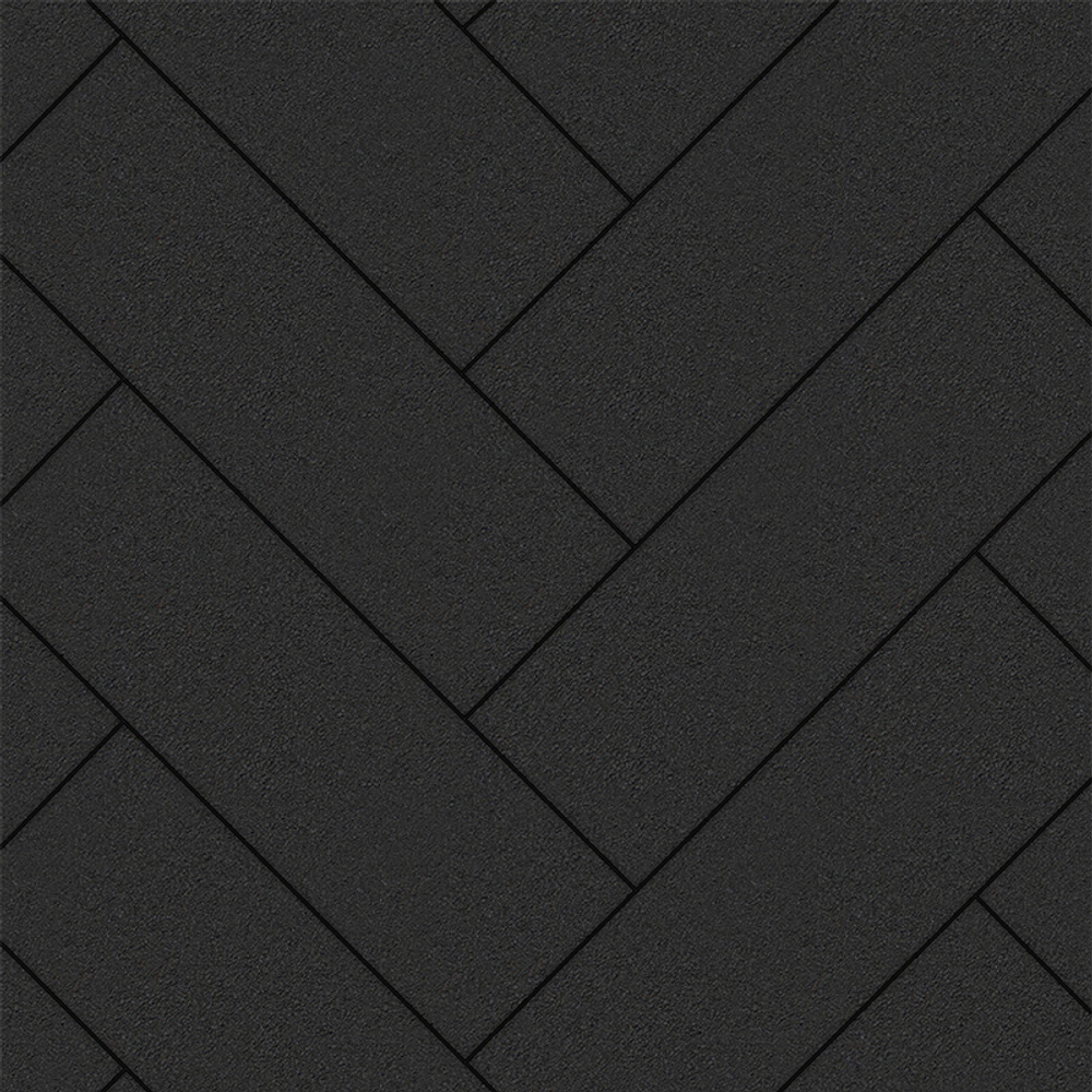 Тротуарная плитка ПРЯМОУГОЛЬНИК 600х200 мм - Стандарт Черный