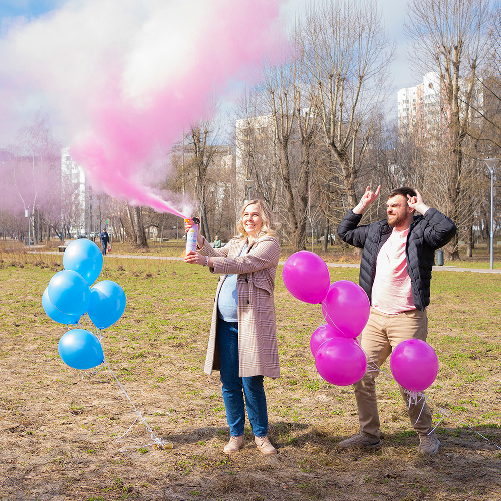 Спрей краска "Холи для Гендер Пати", розовый цвет