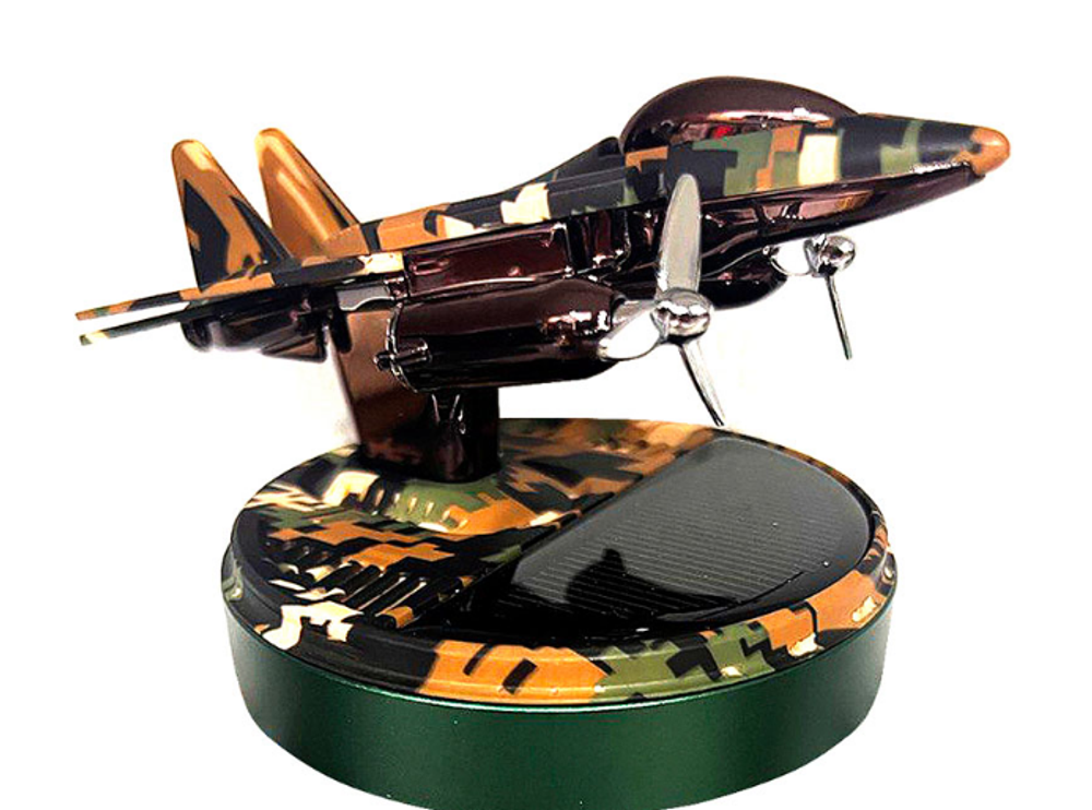 Ароматизатор-игрушка -на торпеду- Самолет-Ист Камуфляж -солн батар (жидк)- YC-77CG Camouflage  green