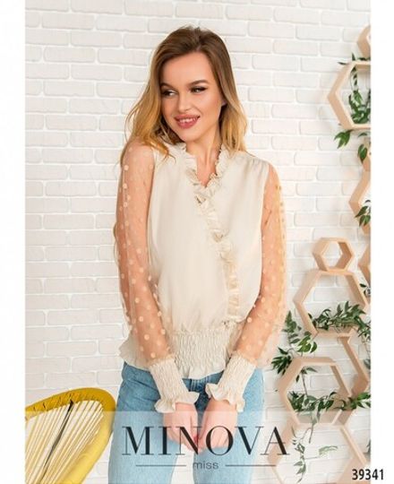 Рубашка 4118-бежевый Minova Фото 2