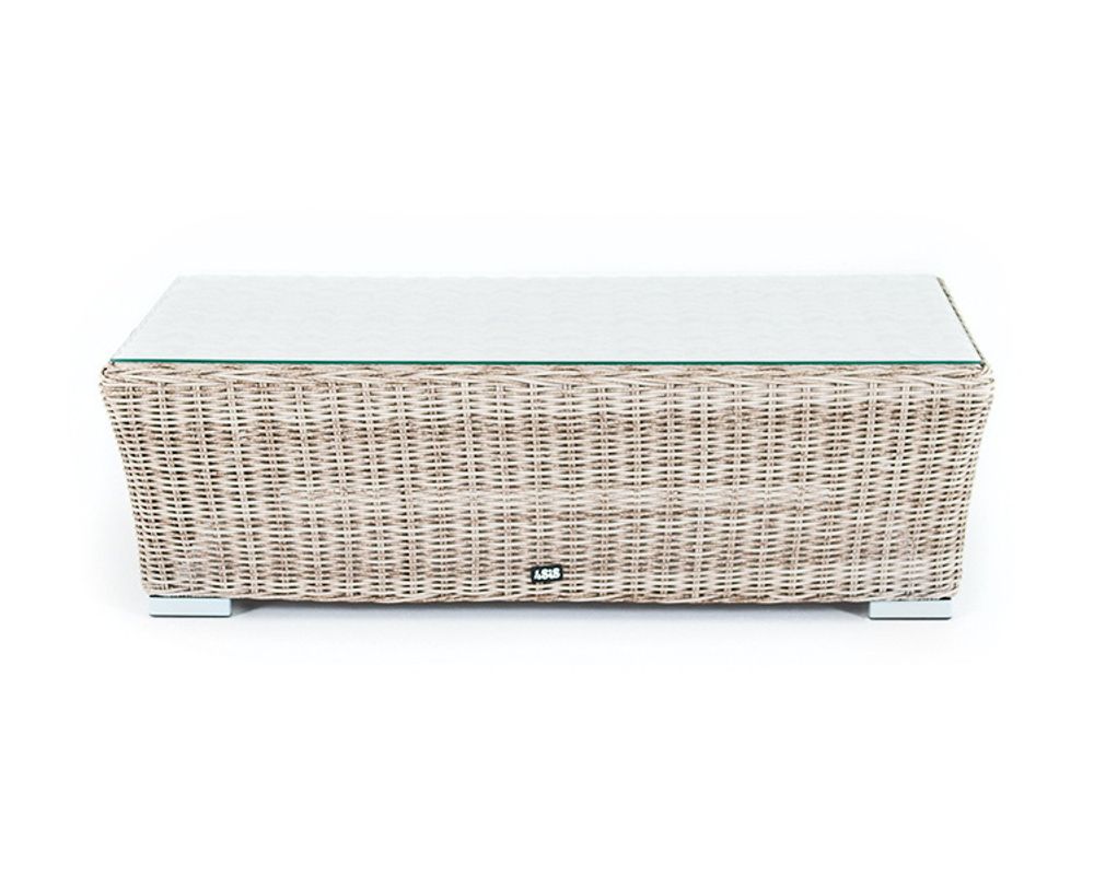 "Капучино" журнальный столик из искусственного ротанга, цвет бежевый
