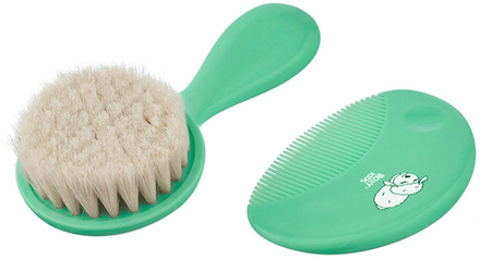 Мягкая расческа-щетка и гребешок с ворсом из овечьей шерсти, цвет мятный 9779993