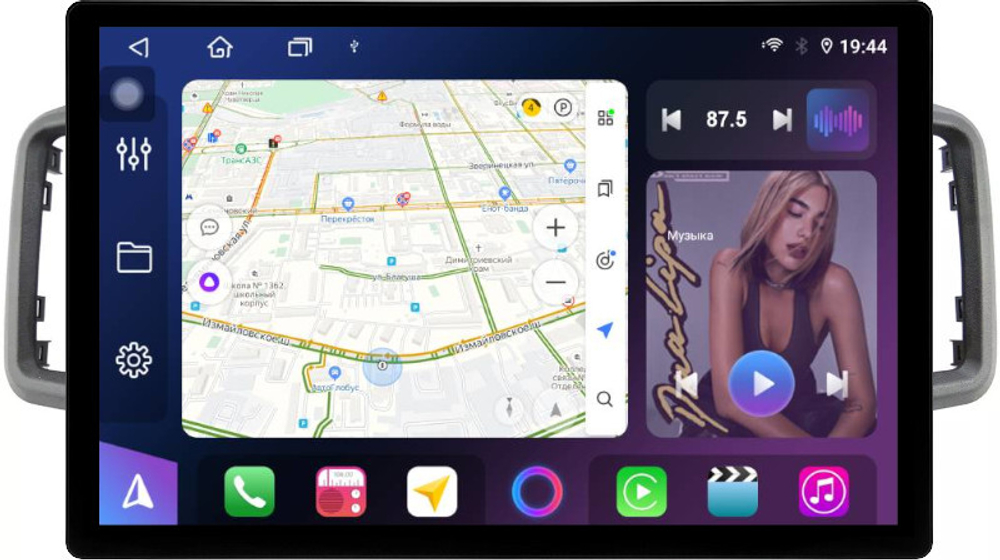 Магнитола для Honda Freed 1, Freed Spike 2008-2016 (планшет внизу) - FarCar BX877 монитор 13" 2K QLED на Android 13, TS10, 6+128, CarPlay, 4G SIM-слот