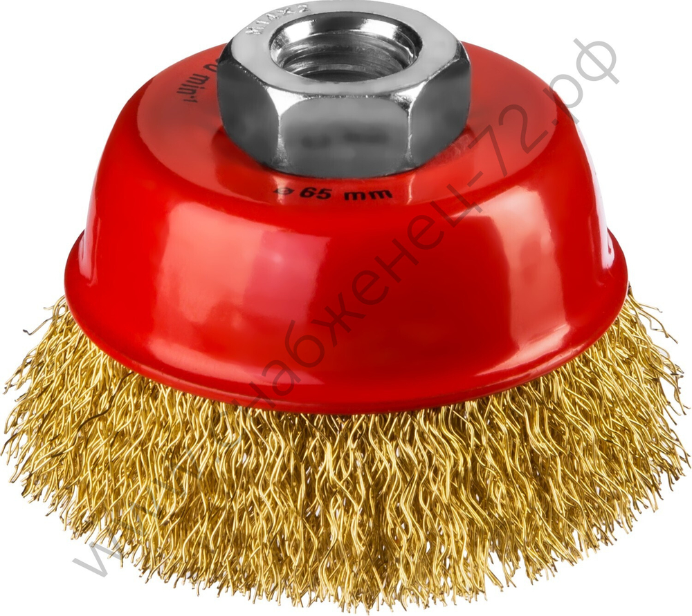 MIRAX 60 мм, витая латунированная стальная проволока, 0.3 мм, Щетка чашечная (35142-060)