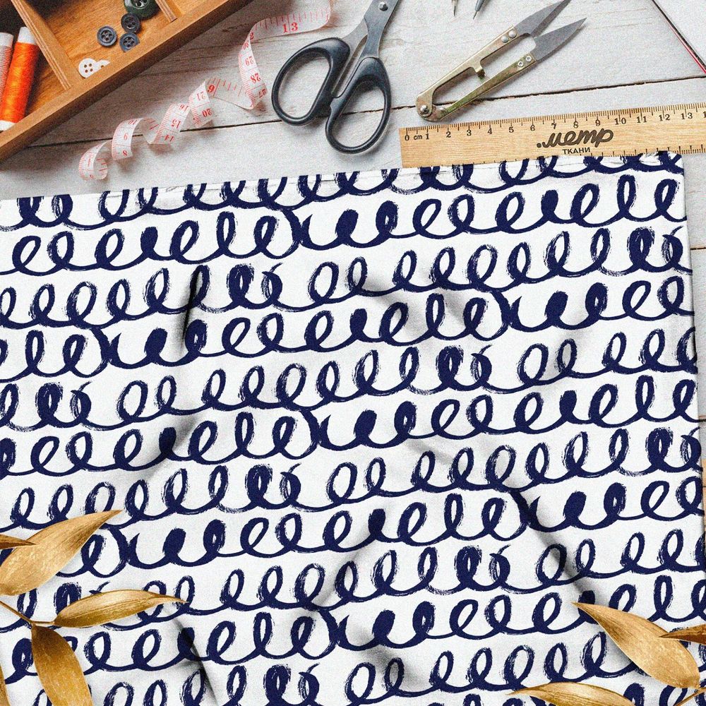 Ткань шелк Армани пружинки