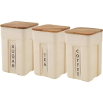 Набор банок для сыпучих продуктов Sugar&Spice Rosemary с деревянной крышкой 0,75л х 3шт.