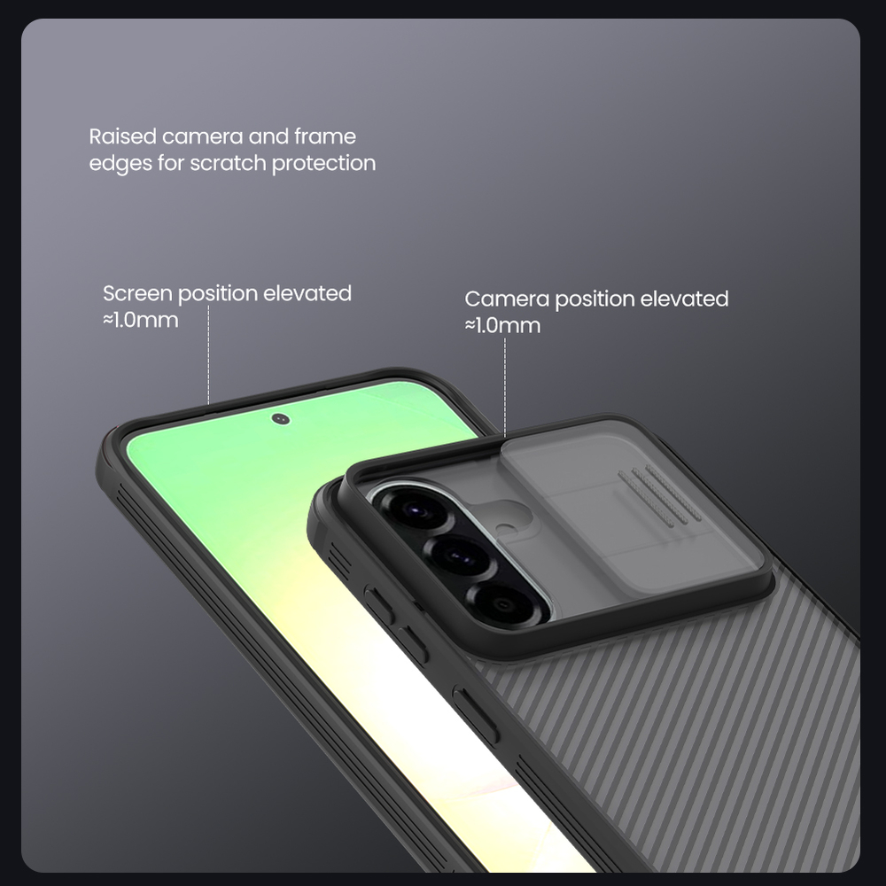 Чехол прозрачный тонированный с защитой камеры на смартфон Samsung Galaxy A57, серия CamShield Pro от Nillkin