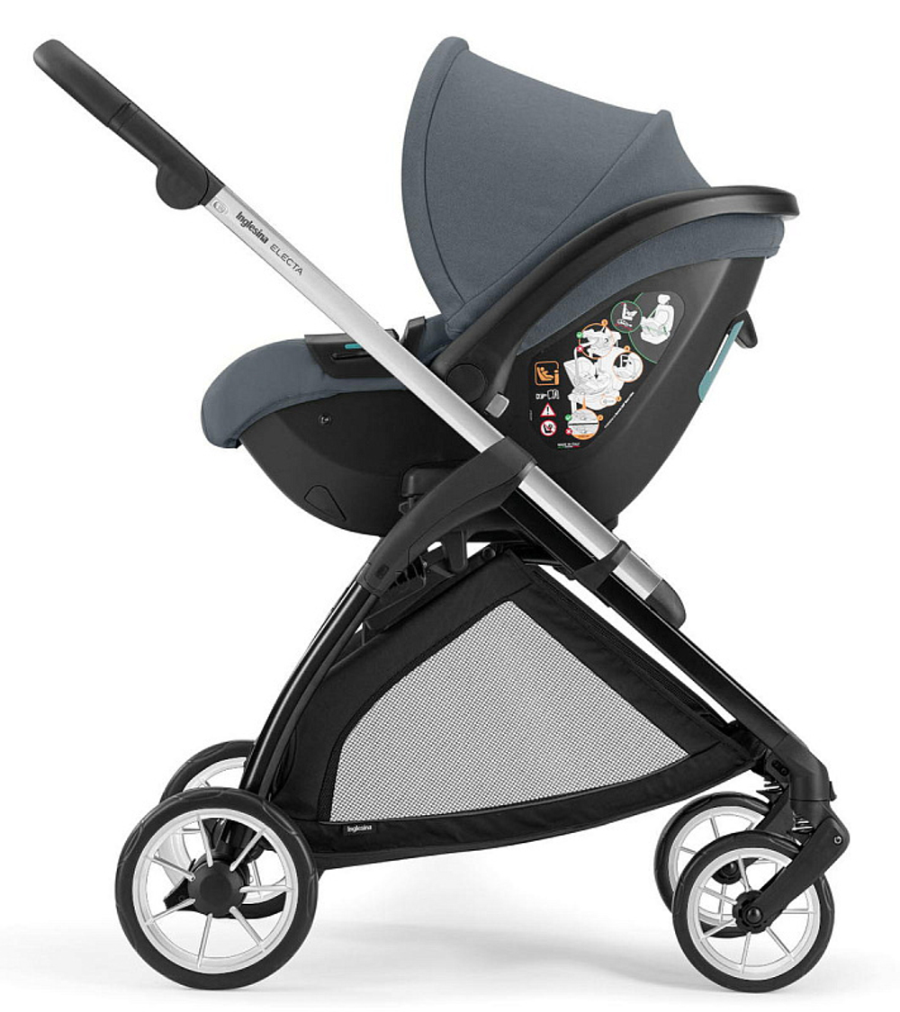 Коляска 3 в 1 Inglesina Electa System Quattro DRW 2025 с подставкой под люльку Union Grey