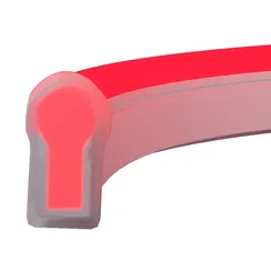 Гибкий неон 25х13 220В 8Вт/м Красный IP65 50м Led Strip 201233