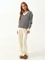 Джемпер для девочки 954 синий-молочный