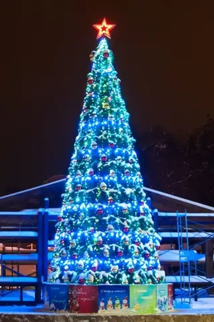 Комплект освещения Пояс Ориона для ели Уральская высотой 13 м., 11 ярусов, 271 лампа, Green Trees (Orion13)