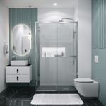 Душевой уголок Grossman Style 130х70 120.K33.05.1370.10.02 профиль Хром стекло шиншилла