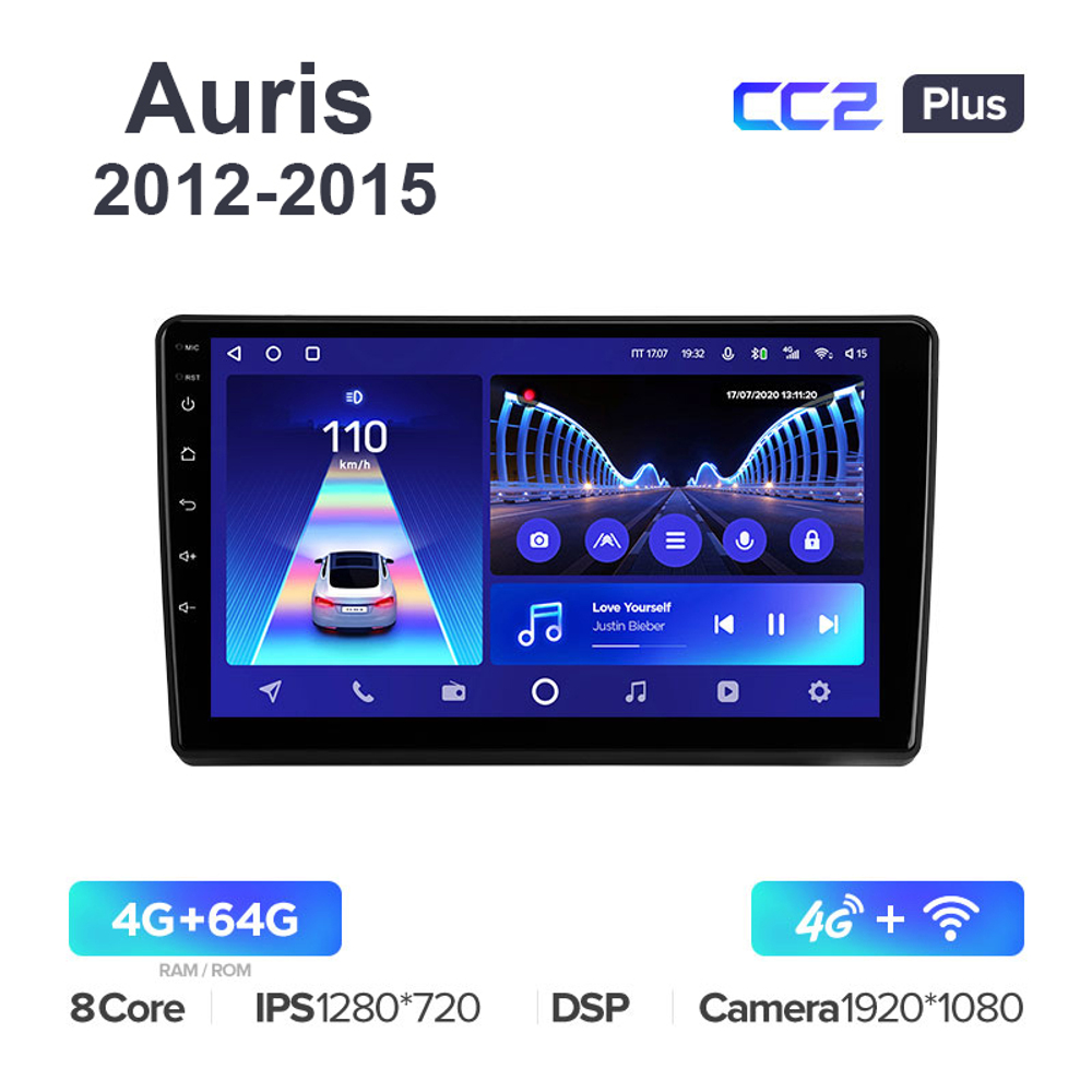 Teyes CC2 Plus 9"для Toyota Auris 2012-2015