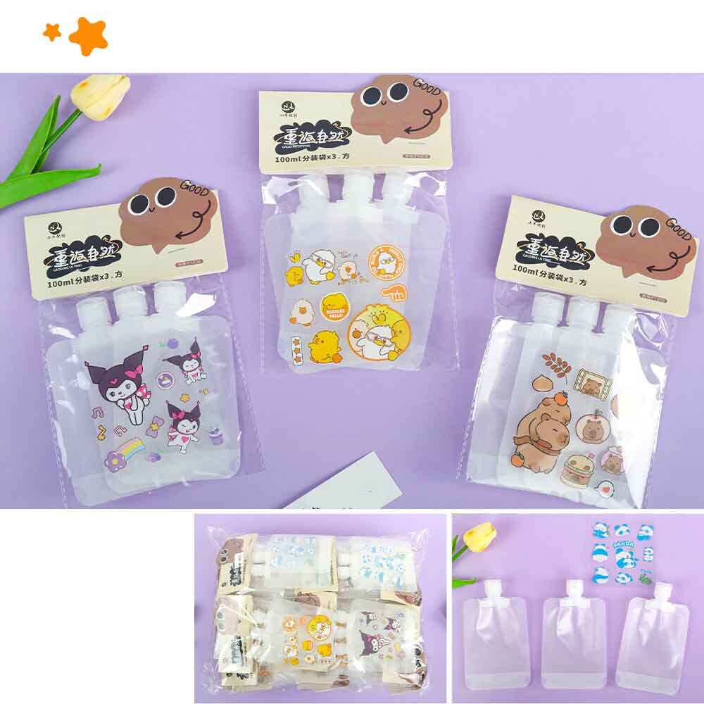 Прямоугольные пакетики 100мл 3шт