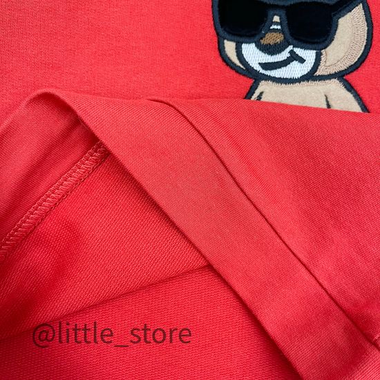 Свитшот из футера(тонкого) "Мишка", красный